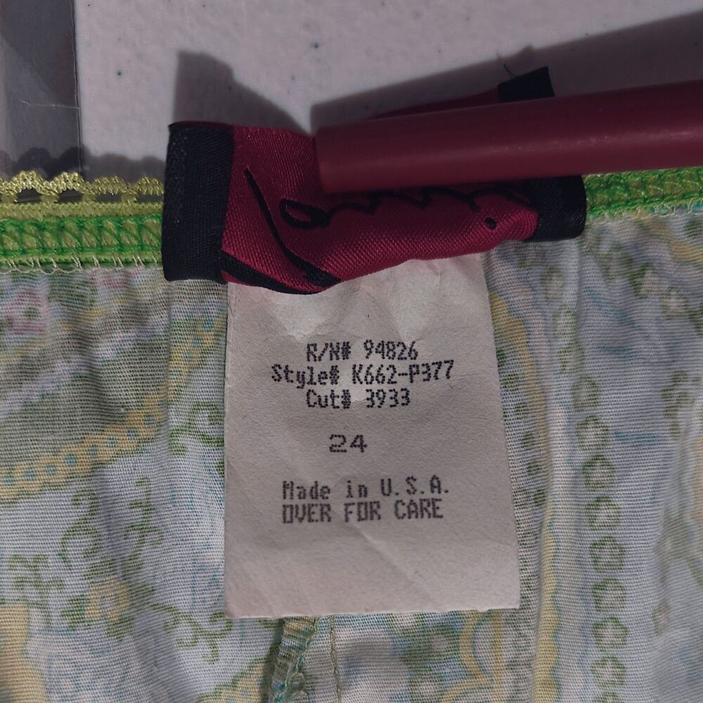 NWT Y2K Torrid Skirt Ruffle Paisley 24 Plus Elastic Green Blue Pink Trumpet New - Picture 6 of 6